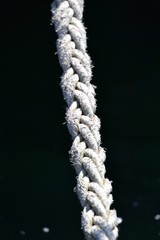 Rope of a sailing ship in the harbor of Toronto-Canada