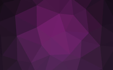 Obraz premium Dark Pink vector polygonal template.