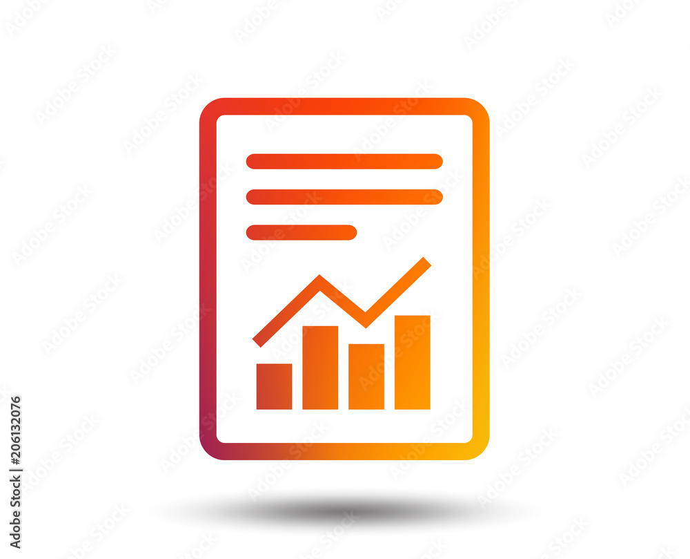 Poster text file sign icon. add file document with chart symbol. accounting symbol. blurred gradient design