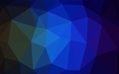 Dark Blue, Green vector blurry triangle pattern.