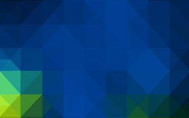 Obraz premium Dark Blue, Green vector triangle mosaic template.