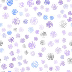 Light Pink, Blue vector seamless doodle blurred pattern.