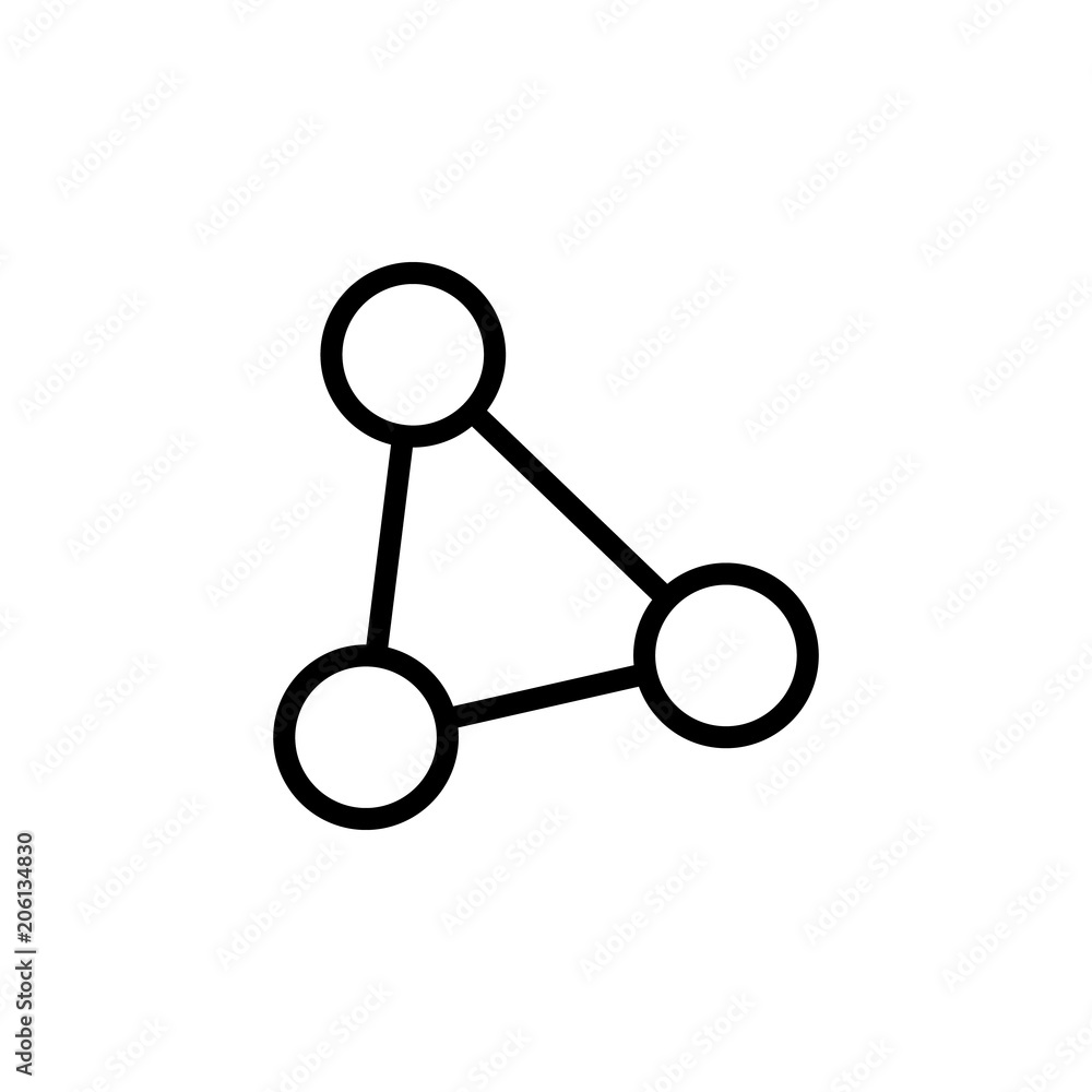 Aufkleber connected points icon. element of science icon for mobile concept and web apps. thin line connected 