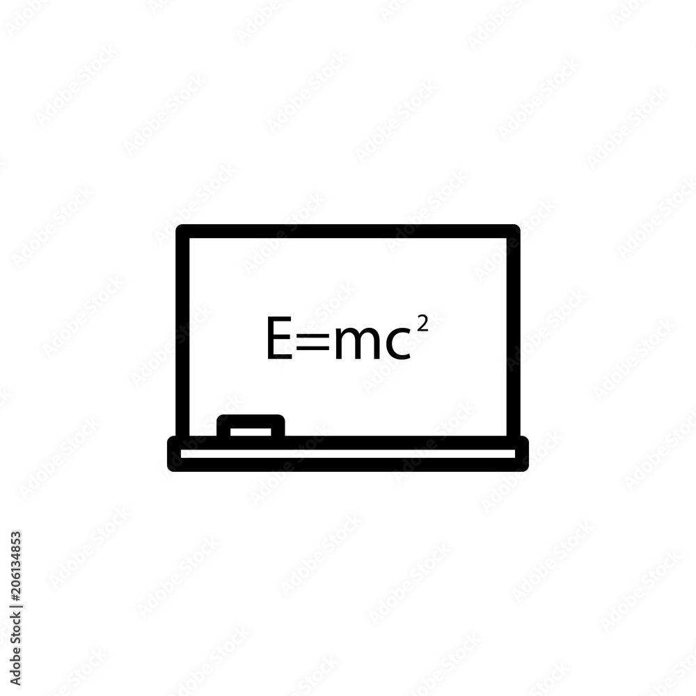 Aufkleber board with formula icon. element of science icon for mobile concept and web apps. thin line board wi