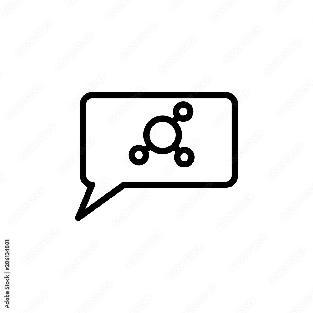 Aufkleber communication about science icon. element of science icon for mobile concept and web apps. thin line