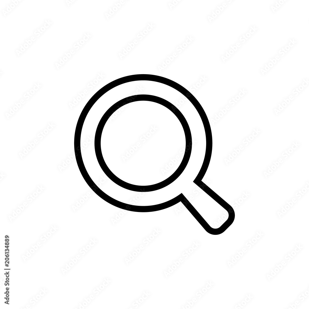 Aufkleber magnifier icon. element of science icon for mobile concept and web apps. thin line magnifier icon ca