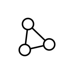 connected points icon. Element of science icon for mobile concept and web apps. Thin line connected points icon can be used for web and mobile