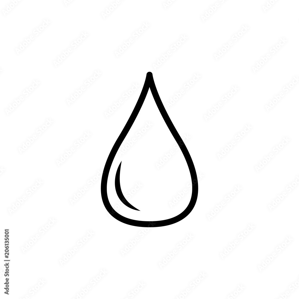 Aufkleber a drop icon. element of science icon for mobile concept and web apps. thin line a drop icon can be u