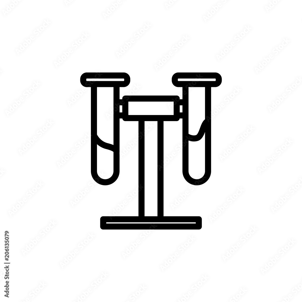 Aufkleber laboratory test tubes icon. element of science icon for mobile concept and web apps. thin line labor