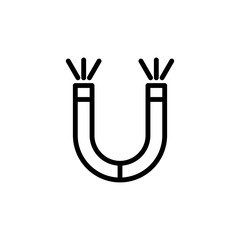 magnet icon. Element of science icon for mobile concept and web apps. Thin line magnet icon can be used for web and mobile