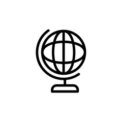 globe icon. Element of science icon for mobile concept and web apps. Thin line globe icon can be used for web and mobile