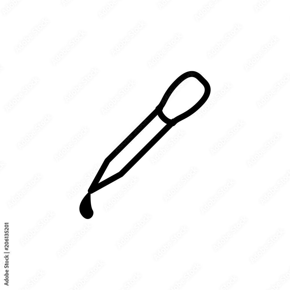 Aufkleber pipette icon. element of science icon for mobile concept and web apps. thin line pipette icon can be