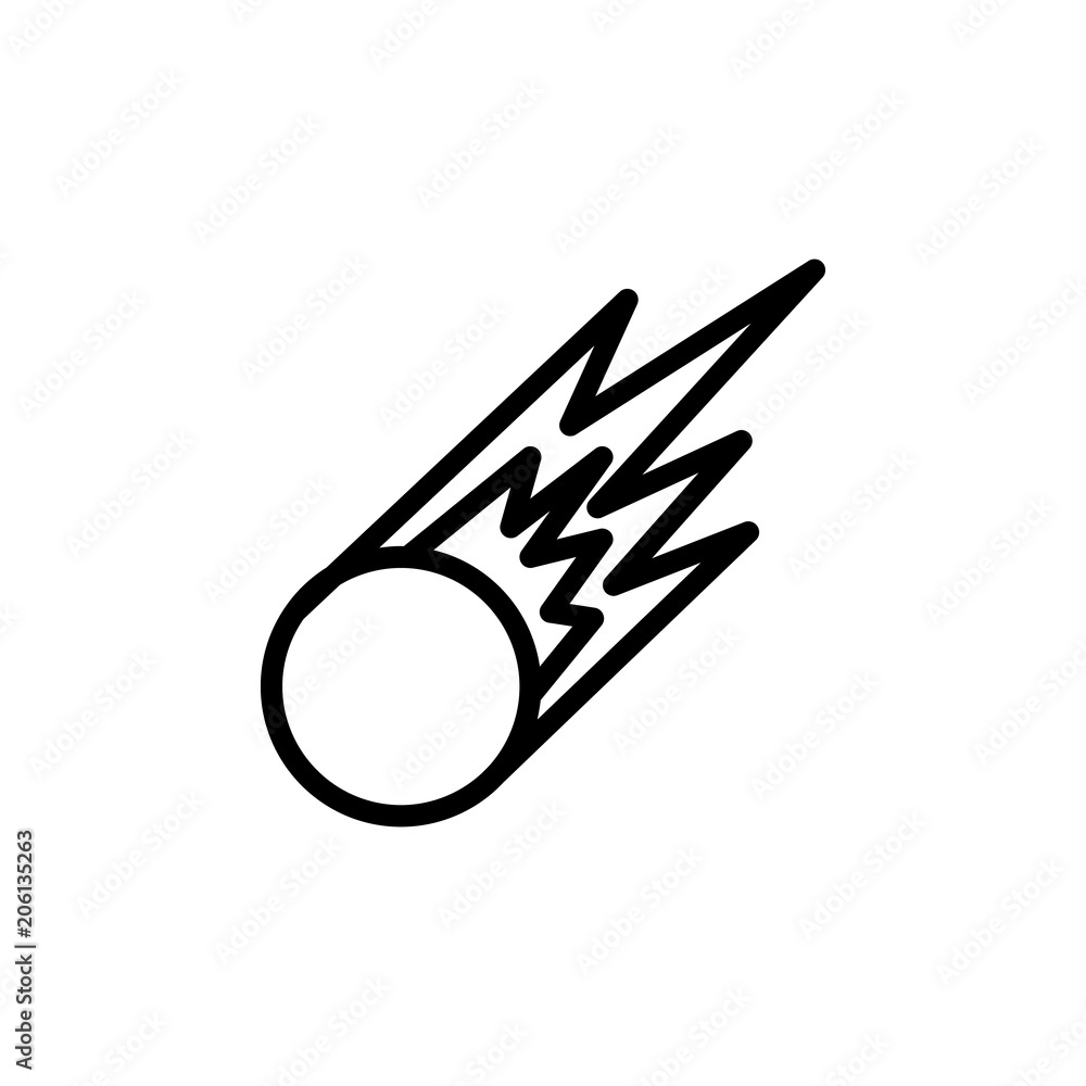 Aufkleber meteorite icon. element of science icon for mobile concept and web apps. thin line meteorite icon ca