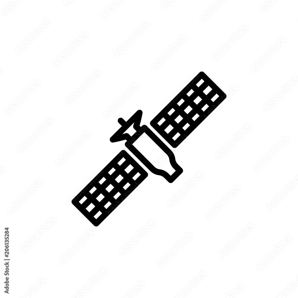 Aufkleber satellite icon. element of science icon for mobile concept and web apps. thin line satellite icon ca