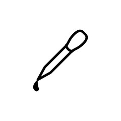 pipette icon. Element of science icon for mobile concept and web apps. Thin line pipette icon can be used for web and mobile