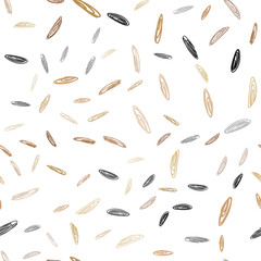 Dark Brown vector seamless background with bubbles.