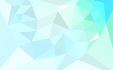 Obraz premium Light BLUE vector triangle mosaic template with a heart in a centre.