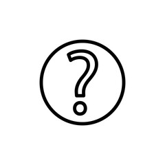 question mark in a circle icon. Element of science icon for mobile concept and web apps. Thin line question mark in a circle icon can be used for web and mobile