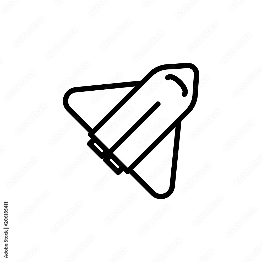 Aufkleber shuttle icon. element of science icon for mobile concept and web apps. thin line shuttle icon can be