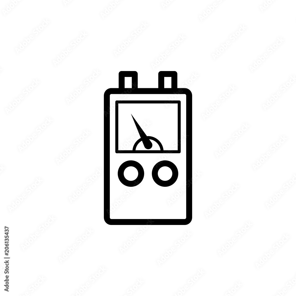 Aufkleber voltmeter icon. element of science icon for mobile concept and web apps. thin line voltmeter icon ca
