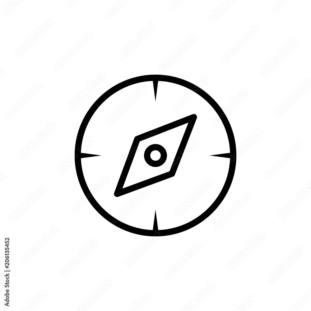 Aufkleber compass icon. element of science icon for mobile concept and web apps. thin line compass icon can be