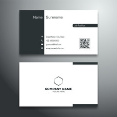Black and White Business Card Template
