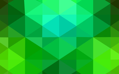 Obraz premium Light Green vector abstract mosaic background.