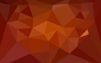 Obraz premium Dark Red, Yellow vector triangle mosaic template with a heart in a centre.
