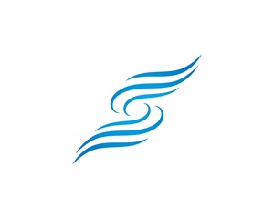 Water Wave symbol and icon Logo Template
