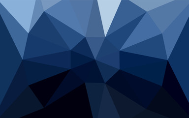 Dark BLUE vector shining triangular backdrop with a gem in a centre.