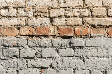 texture of the old wall of brick blocks, scattered brick and brickwork, architecture abstract background