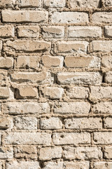 texture of the old wall of brick blocks, scattered brick and brickwork, architecture abstract background