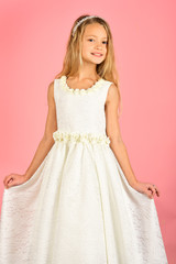 little princess in white dress. little princess girl