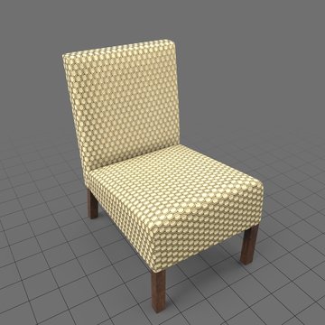 Modern armless chair
