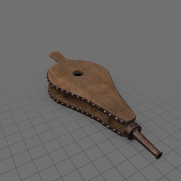 Deflated blacksmith bellows