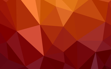 Dark Red, Yellow vector polygonal template.