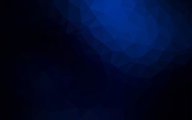 Obraz premium Dark BLUE vector polygon abstract layout.