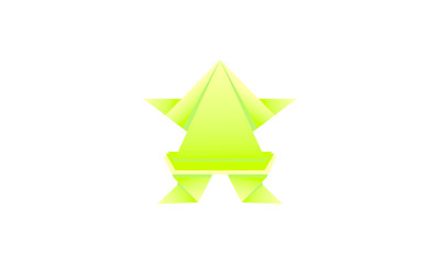 Obraz premium Frog origami logo