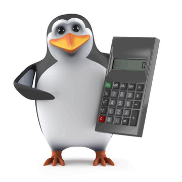 3d Penguin accountant