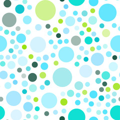 Light Blue, Green vector seamless background with bubbles.