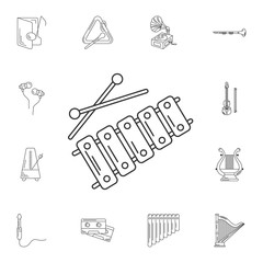 Xylophone icon. Simple element illustration. Xylophone symbol de