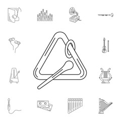 Fototapeta premium Triangle instrument icon. Simple element illustration. Triangle