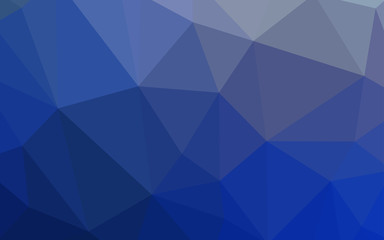 Dark BLUE vector low poly texture.
