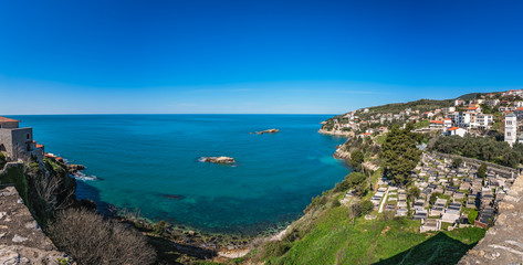 Fototapeta na wymiar Beautiful coast of Adriatic in Ulcinj