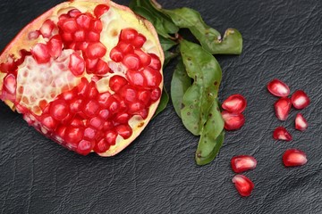 Red fresh pomegranate fruit