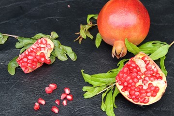 Red fresh pomegranate fruit