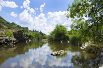 landscape of Degebe river, south of Portugal