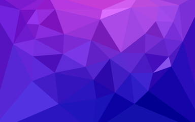 Light Pink, Blue vector low poly cover with a heart in a centre.