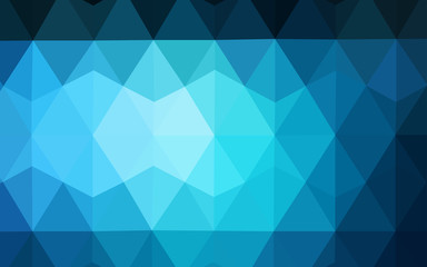 Dark BLUE vector polygonal template.