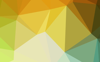 Light Green, Yellow vector triangle mosaic cover.